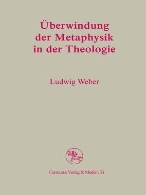 cover image of Überwindung der Metaphysik in der Theologie